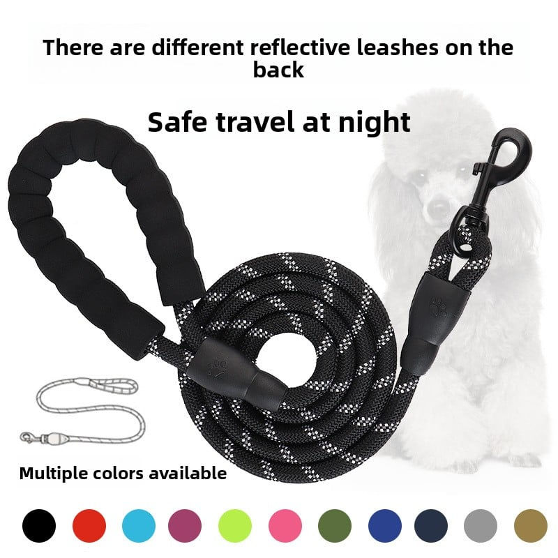 Dog Rope Pet Products Traction Rope Reflective Nylon Round Rope Dog Walking Rope