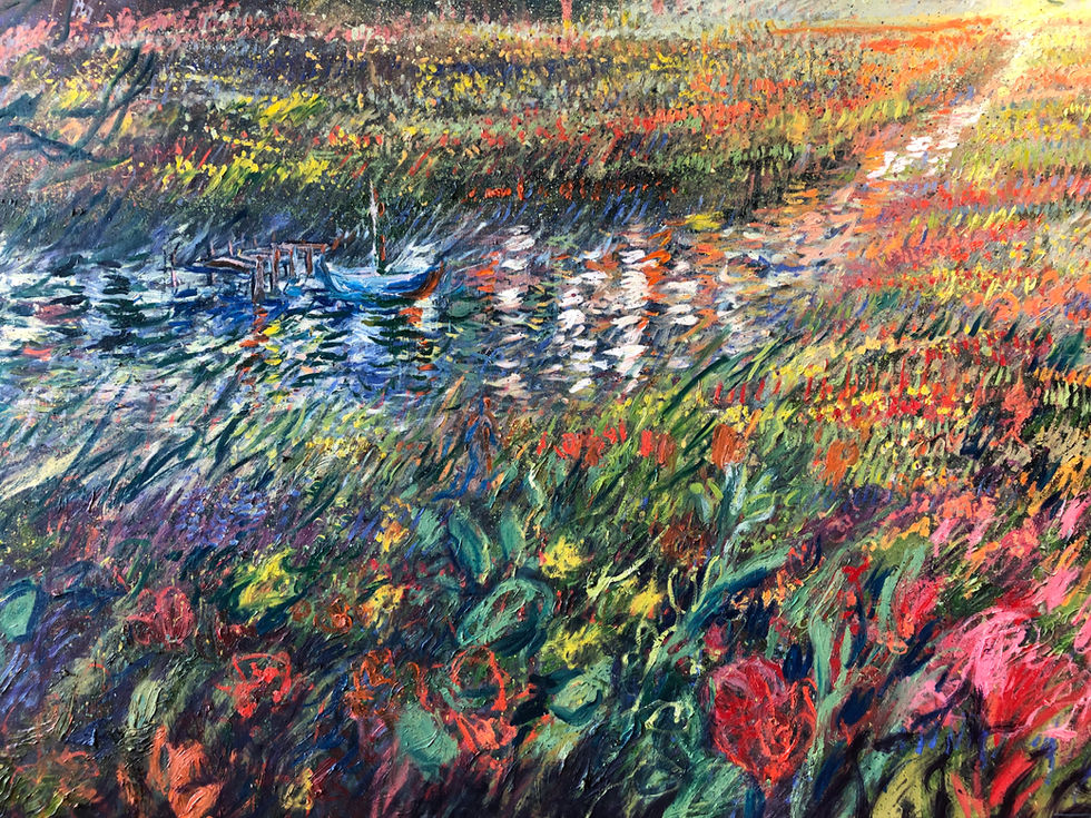 ''la canoa en el paisaje infinito de los pensamientos''
200x300
Oleo sobre tela
2022