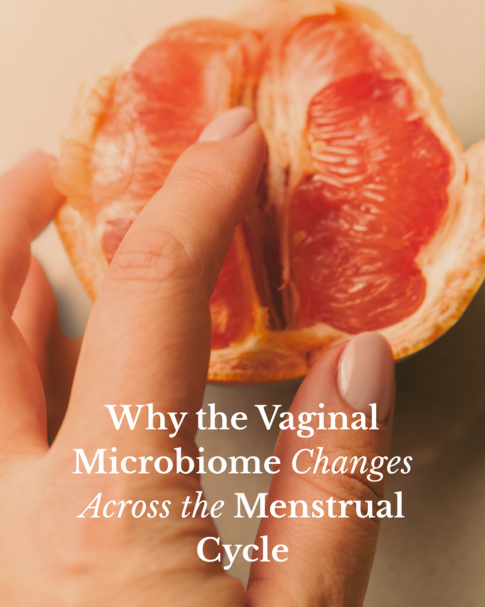 Menstrual cycle phases and vaginal microbiome shifts including Lactobacillus levels, pH changes and infection risk