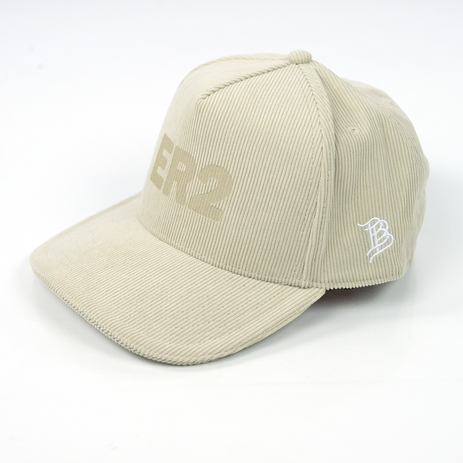Dark Beige Curved 5 Panel Corduroy Hat