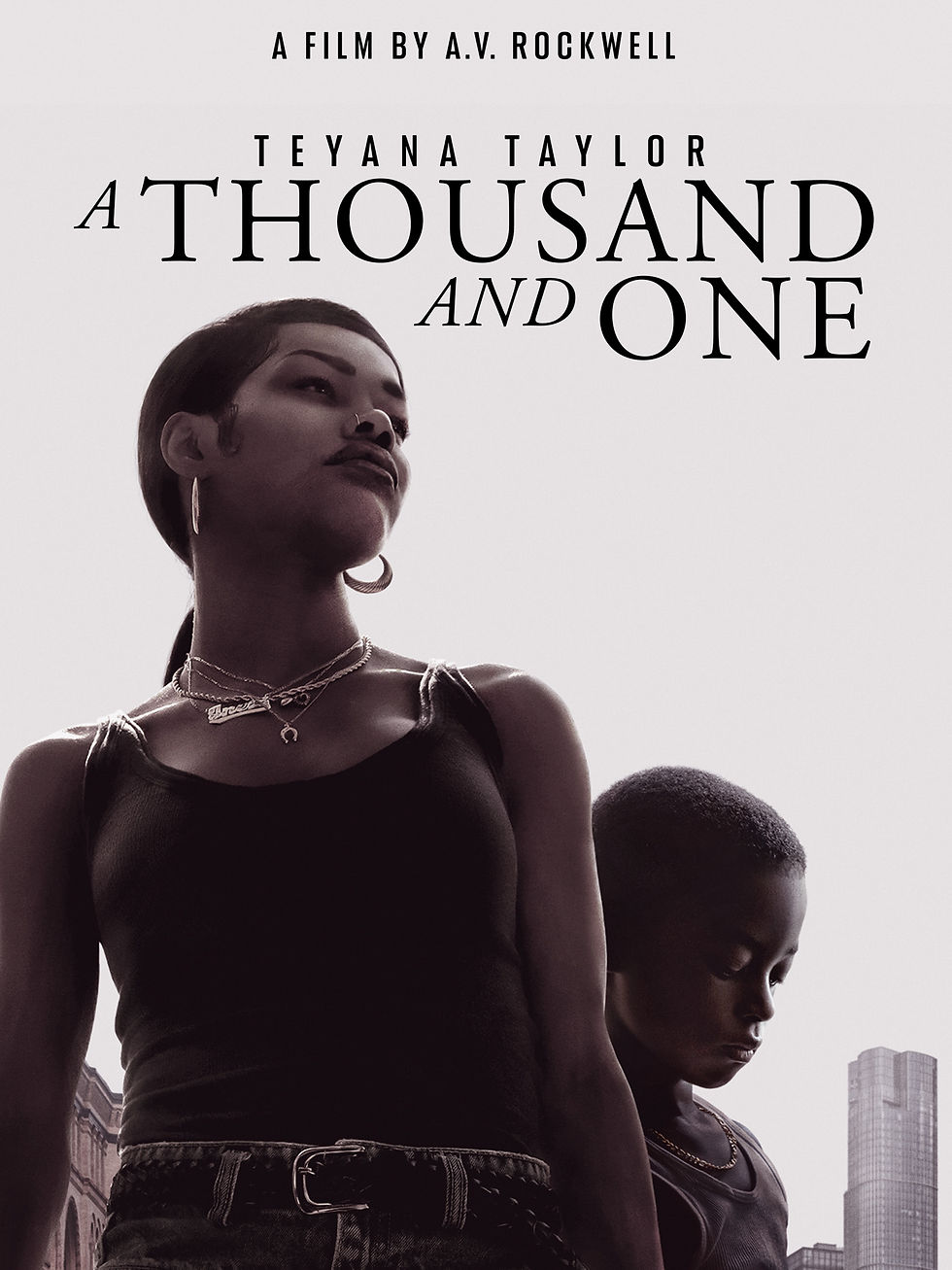 Teyana Taylor gazes into the distance in the official poster for “A Thousand and One,” a 2023 drama about reclaiming identity and family.