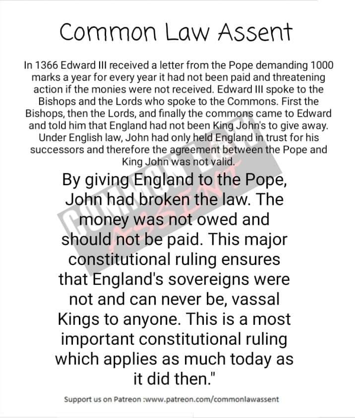 Was King John's agreement with the Pope valid? content media
