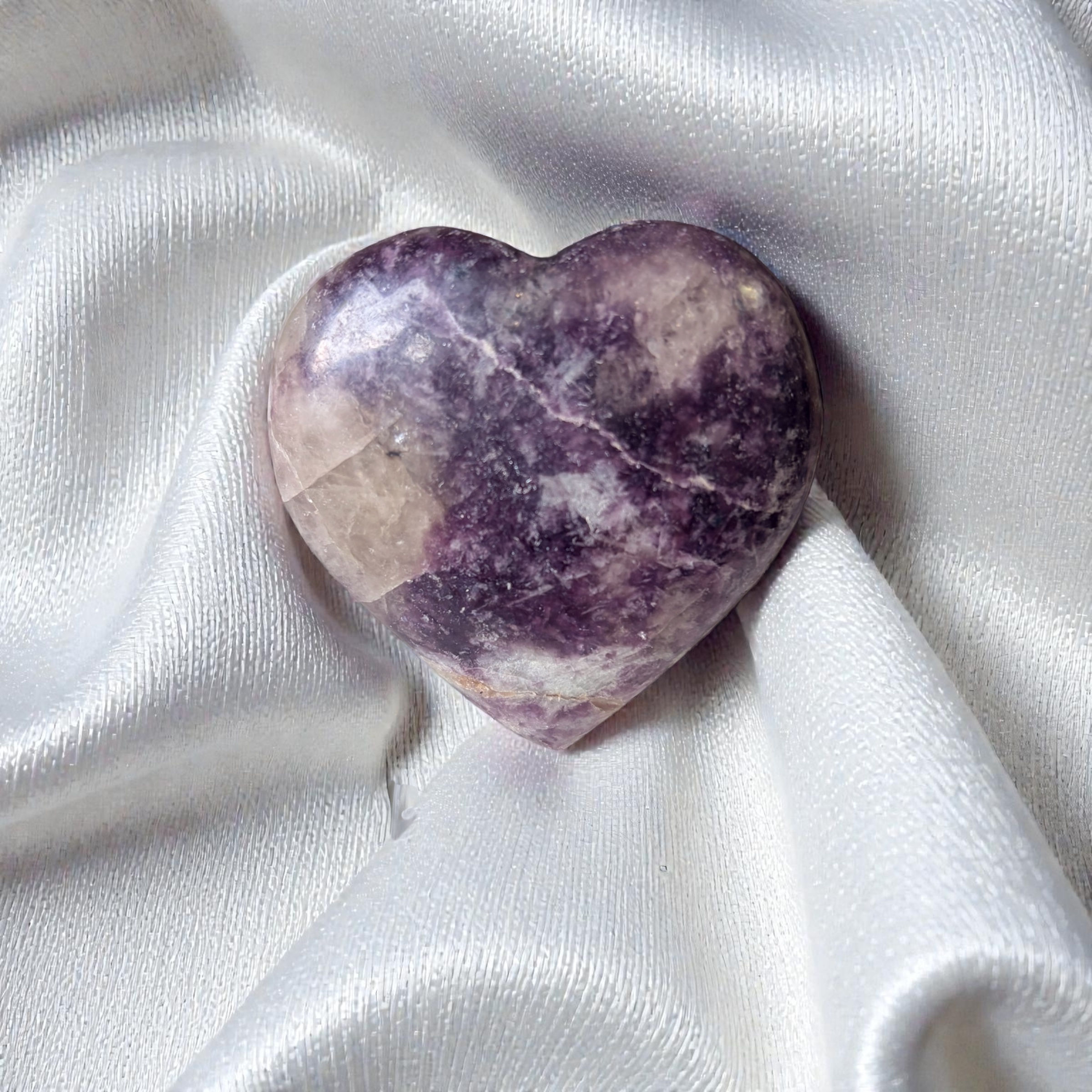 Lepidolite Heart