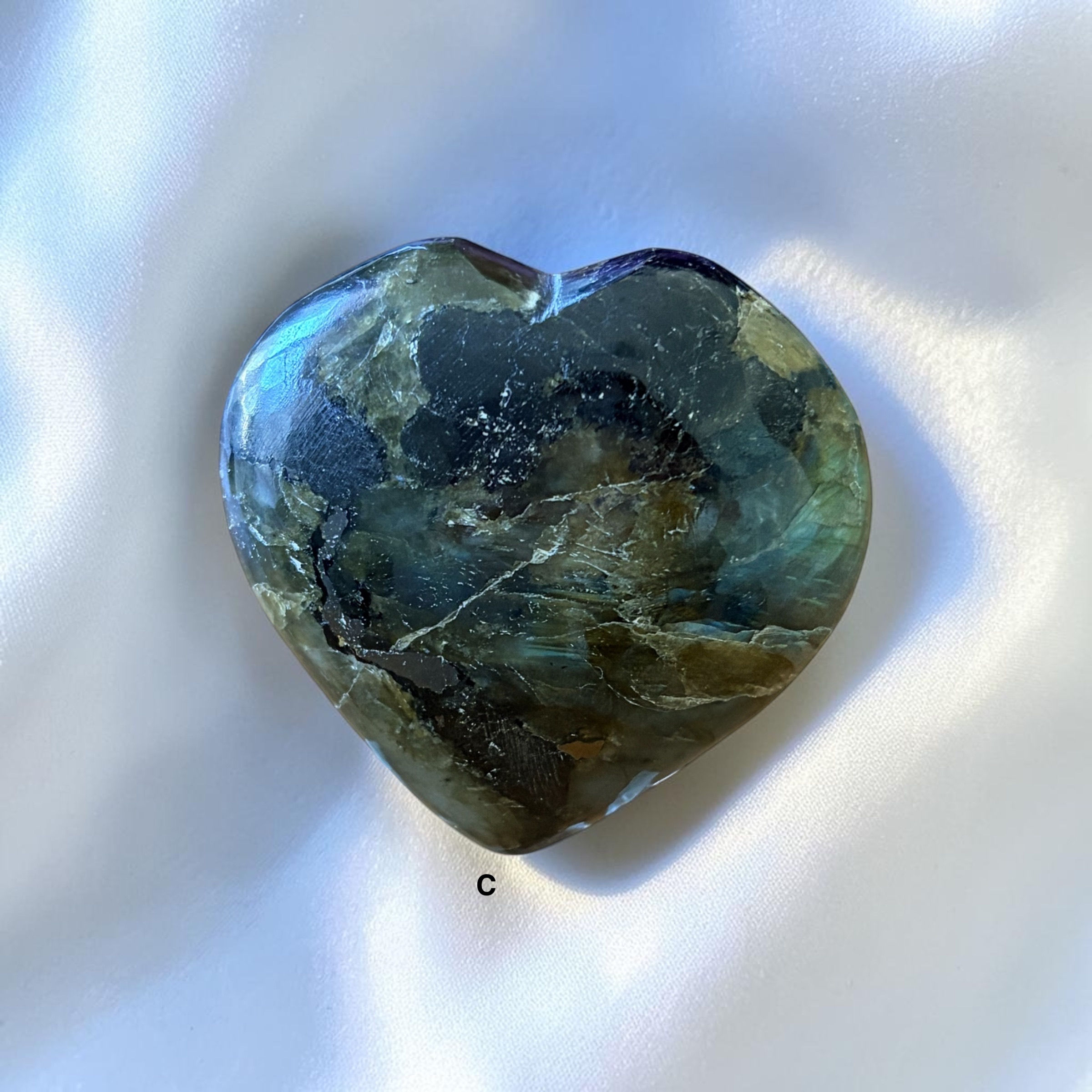 Labradorite Heart