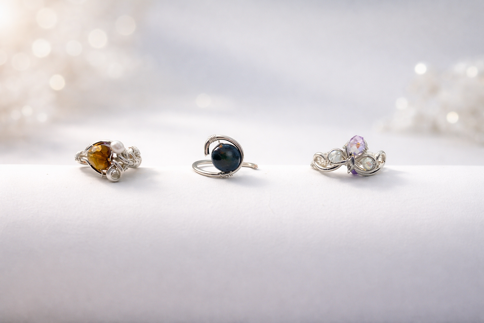 Thumbnail: Cognac Glass Heart Ring