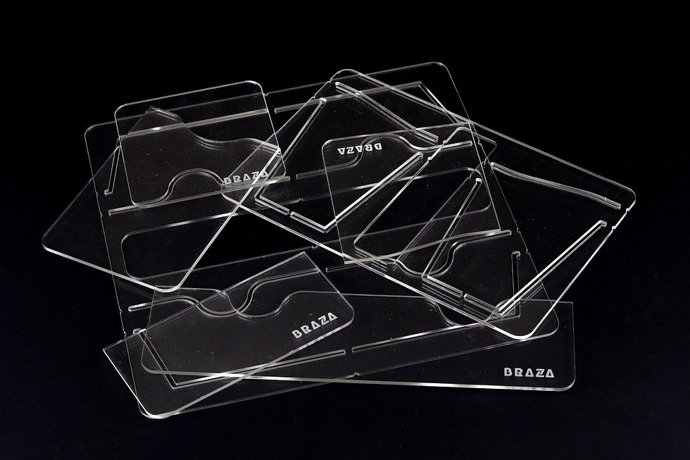 Miniatura: Proyecto de cuero de plantilla de acrílico personalizado (tamaño A4)