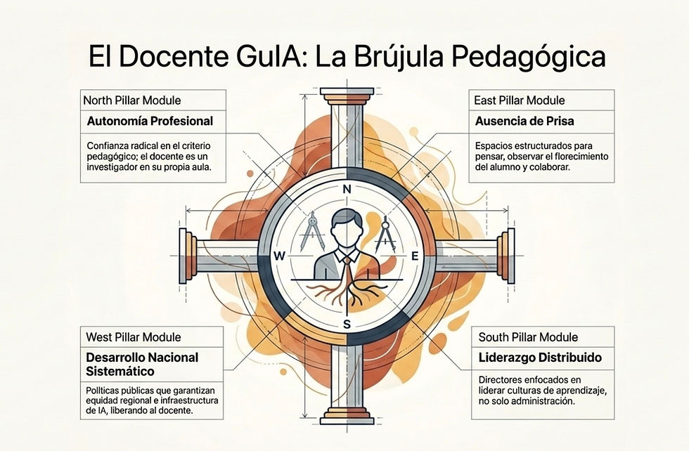 grafica de la Brújula Pedagógica  