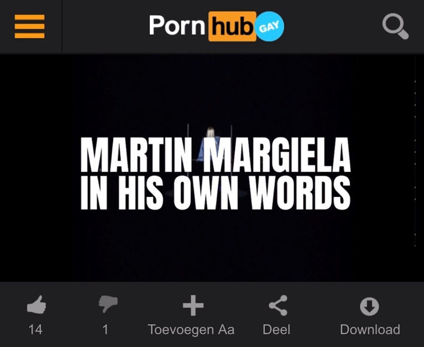 Margiela on Pornhub?
