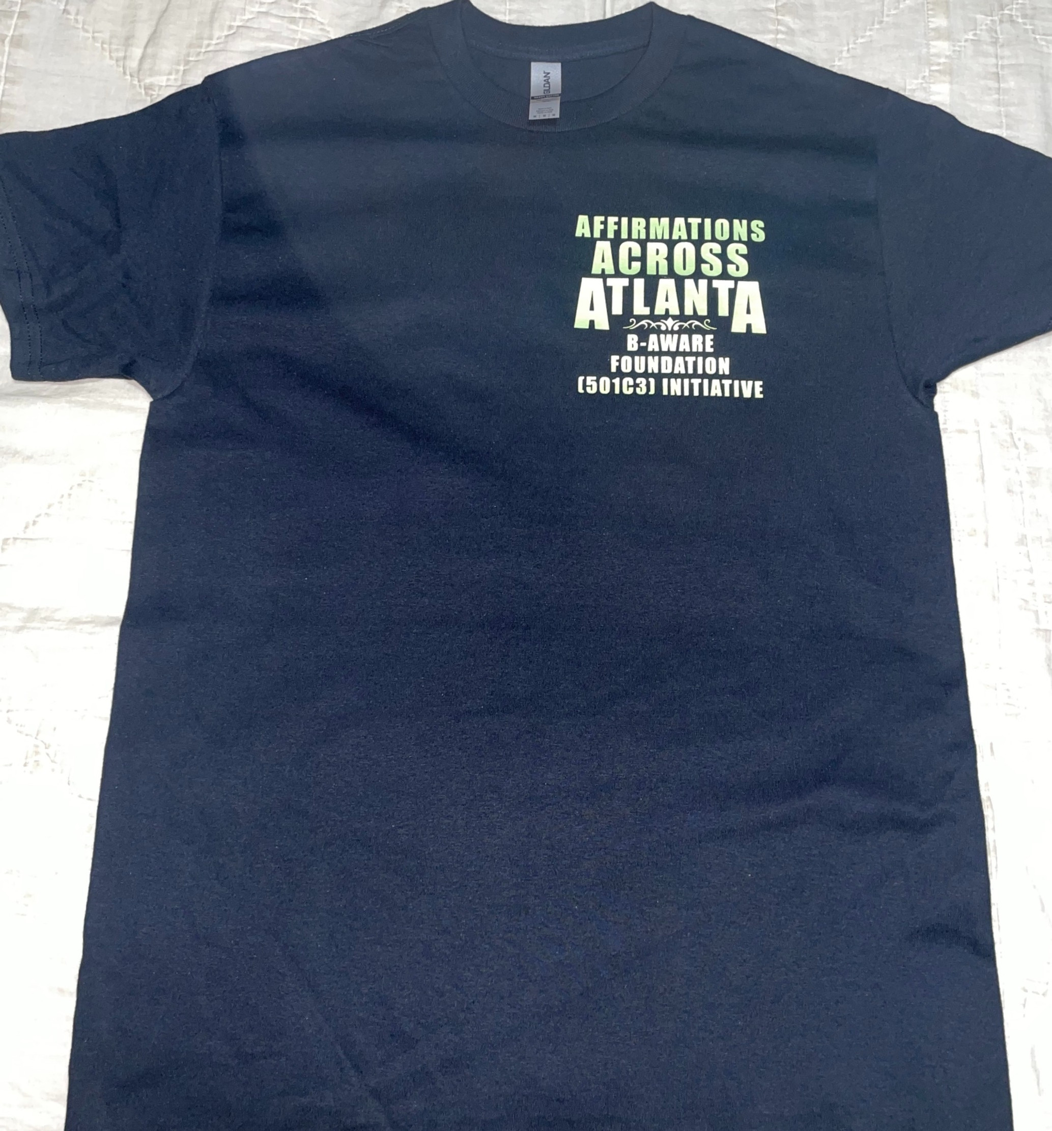 AFFIRMATIONS ELECTRIC LIME BLACK T
