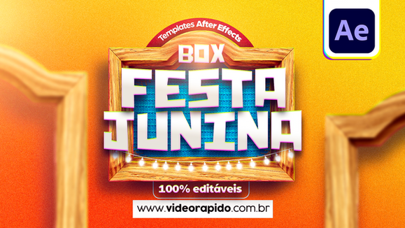BOX de Templates para Festa Junina: Vídeos After Effects Especiais!