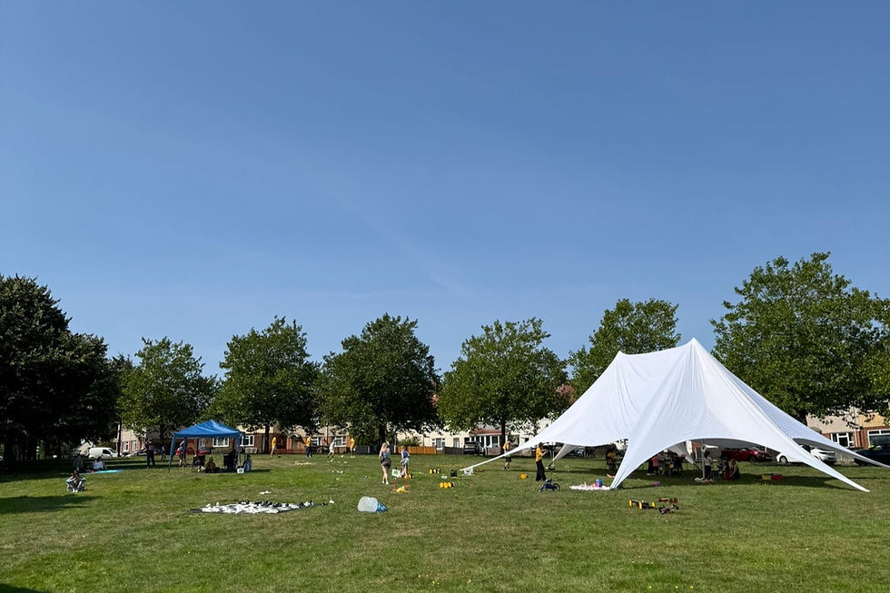 Some of the site as we were setting up!
