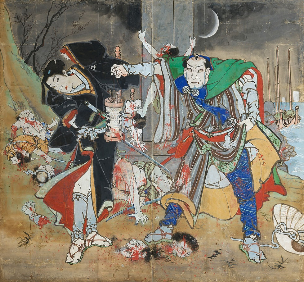 村田香谷《花卉・文房花果図巻》(部分) 明治35年(1902) 泉屋博古館東京