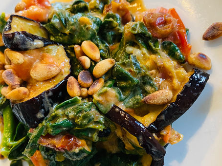 Eggplant - Spinach - Pasta
