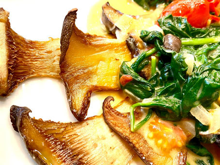 Herbed mushroom spinach lasagna
