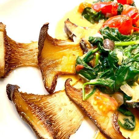 Kräuterseitling-Spinat-Lasagne