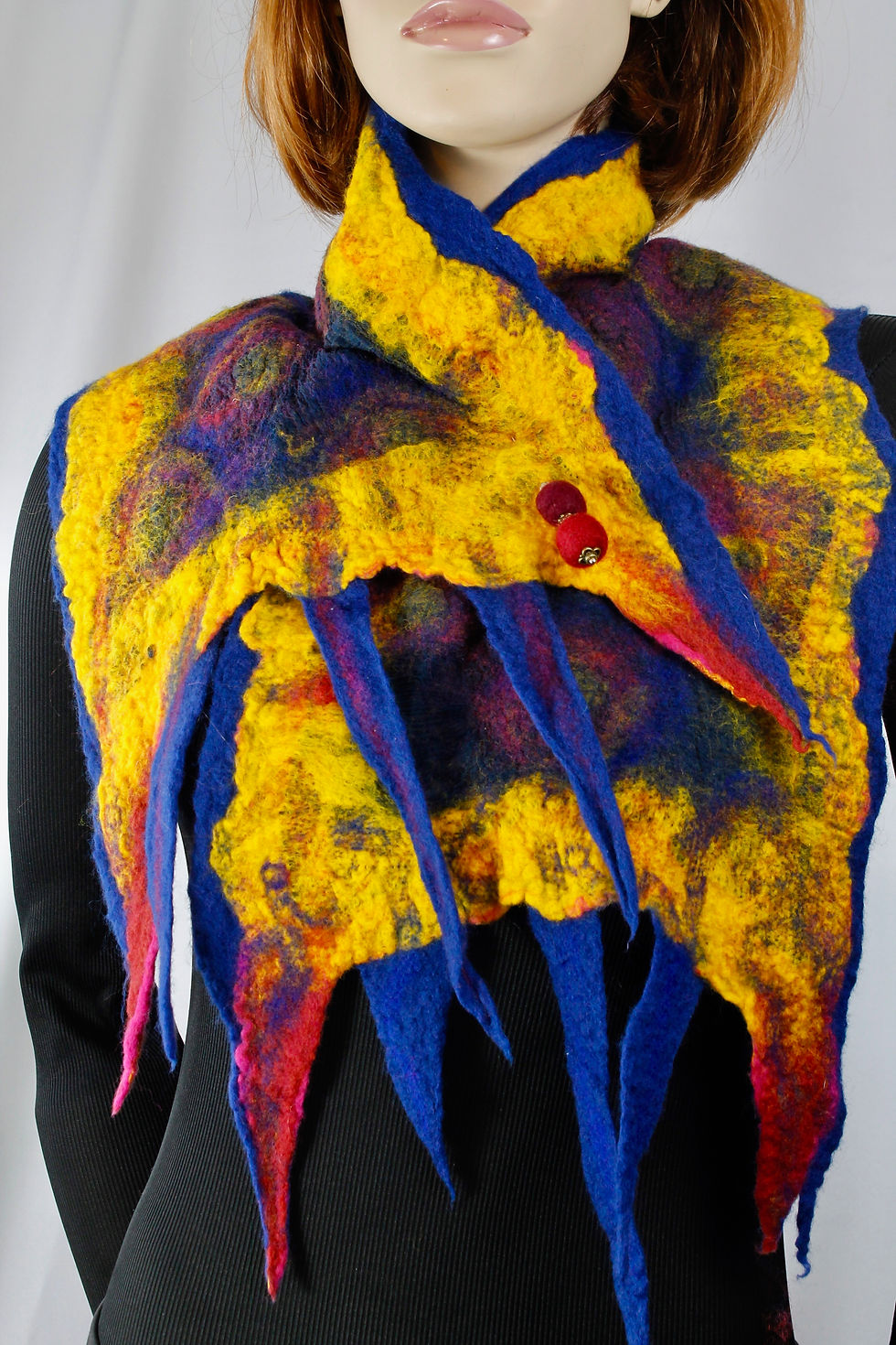 Thumbnail: Hand Felted Silk & Wool Scarf