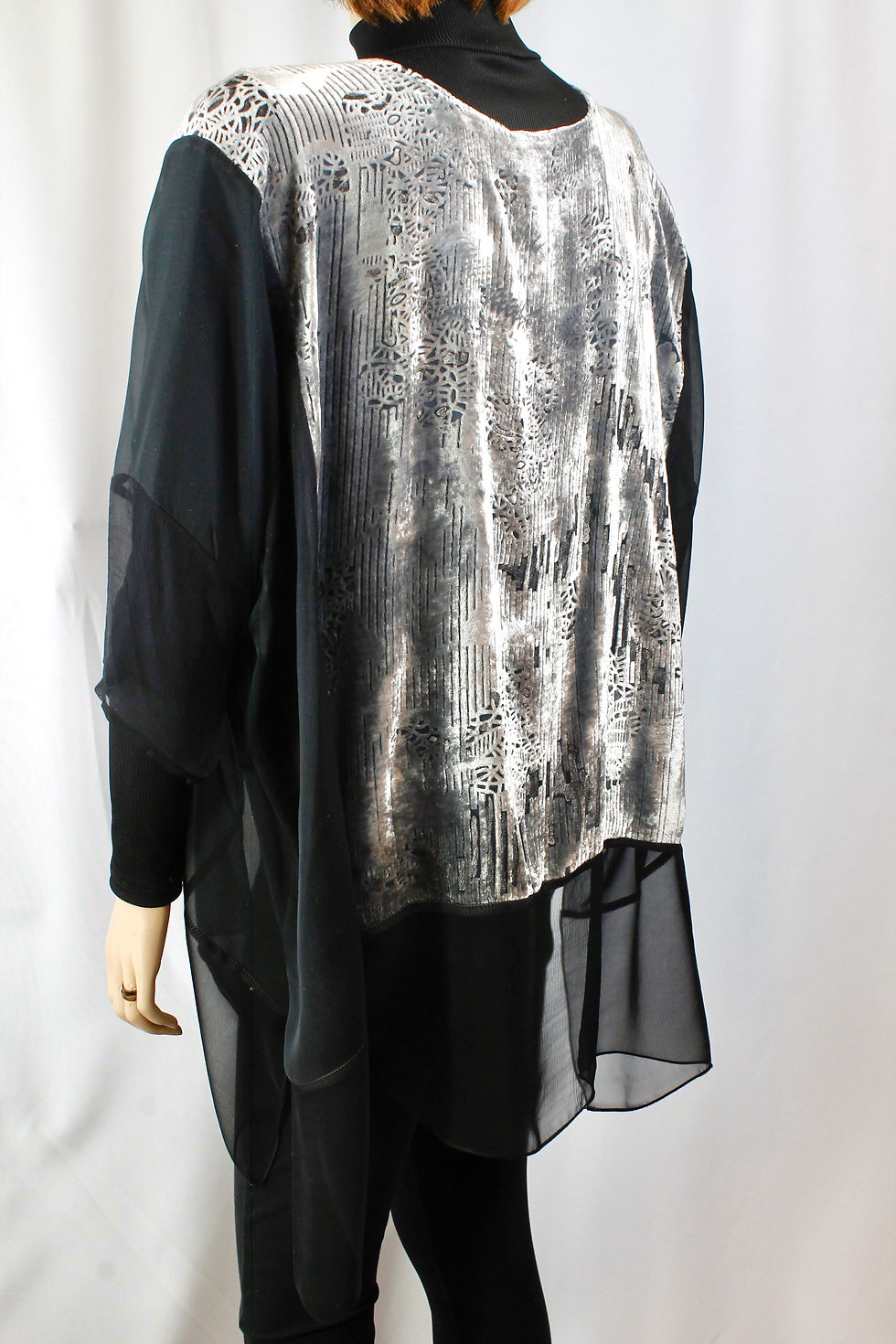 Thumbnail: SilverGrey silk Velvet top