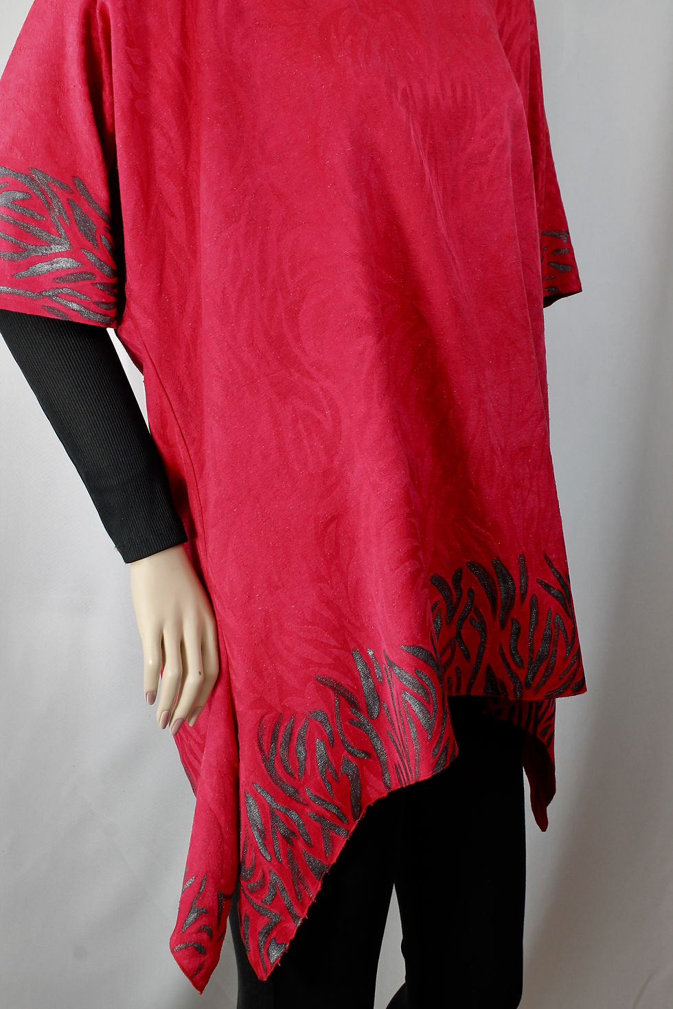 Thumbnail: HD Deep Rose Brocade silk Top & HP Design