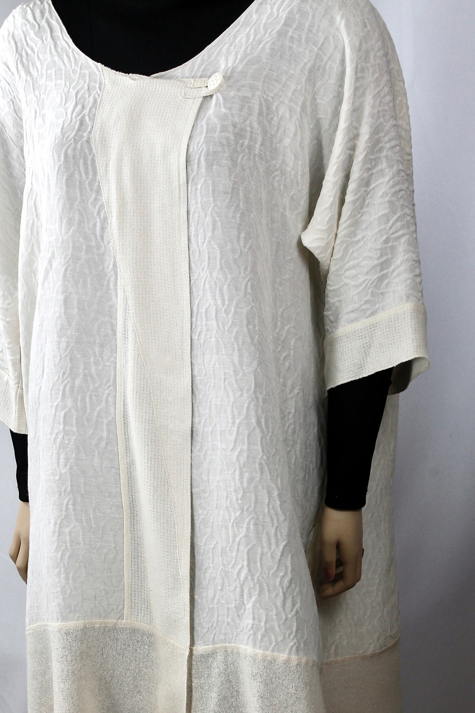 Thumbnail: Ivory Silk Brocade Coat