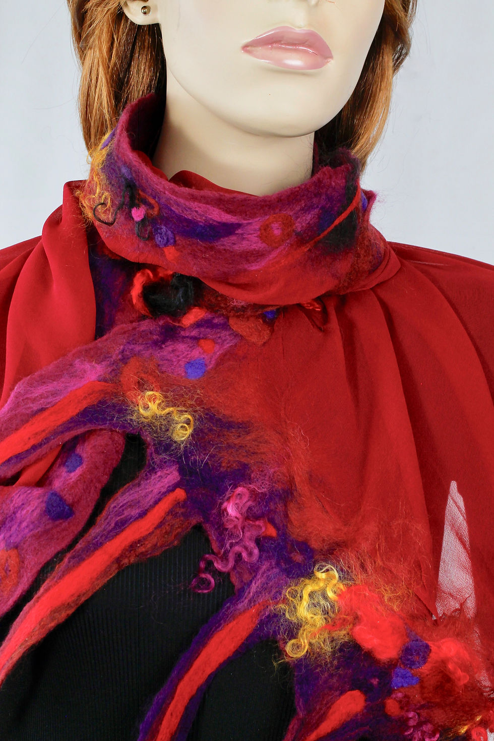 Thumbnail: Felted Chiffon Silk Shawl