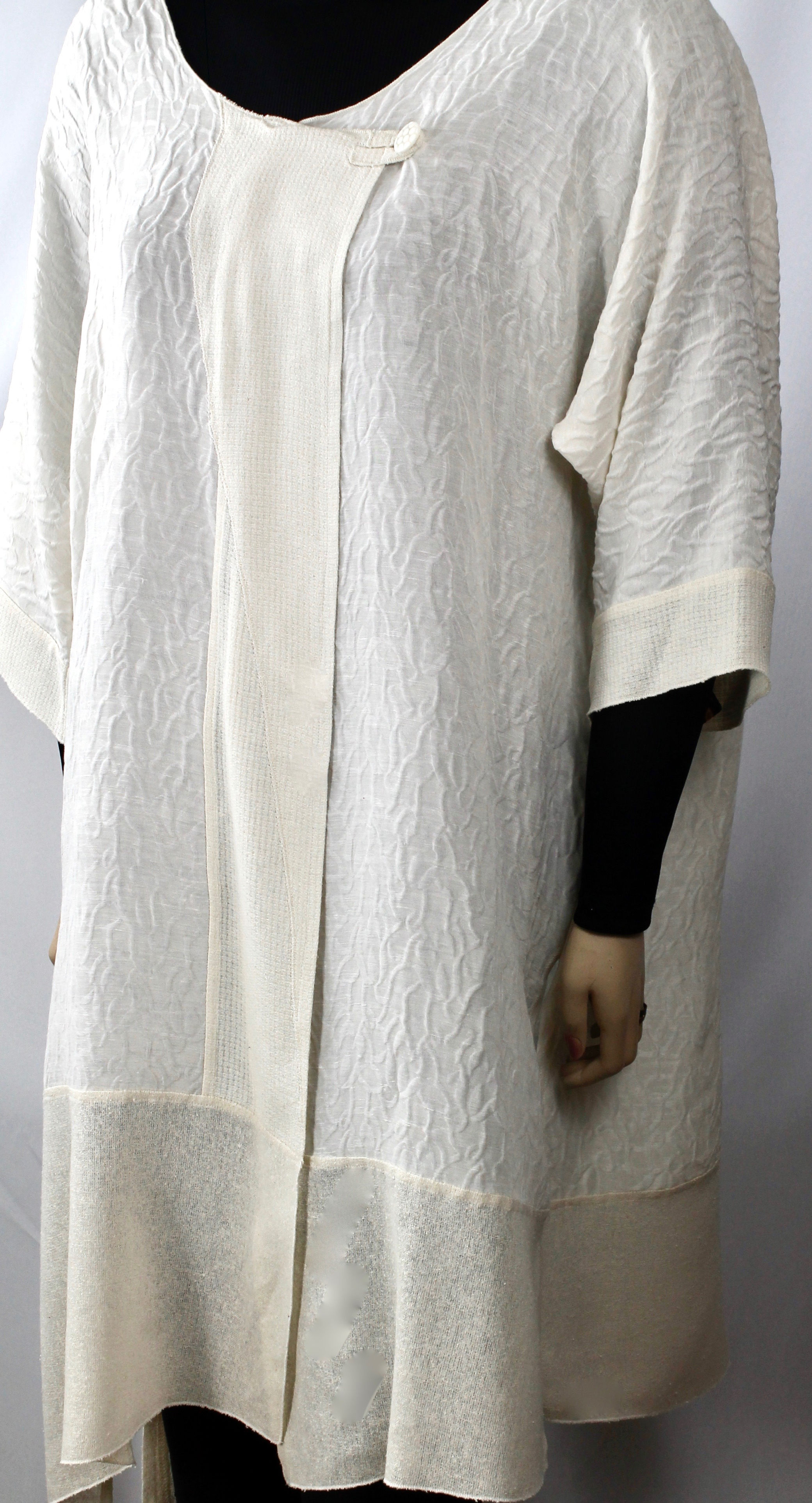 Ivory Silk Brocade Coat