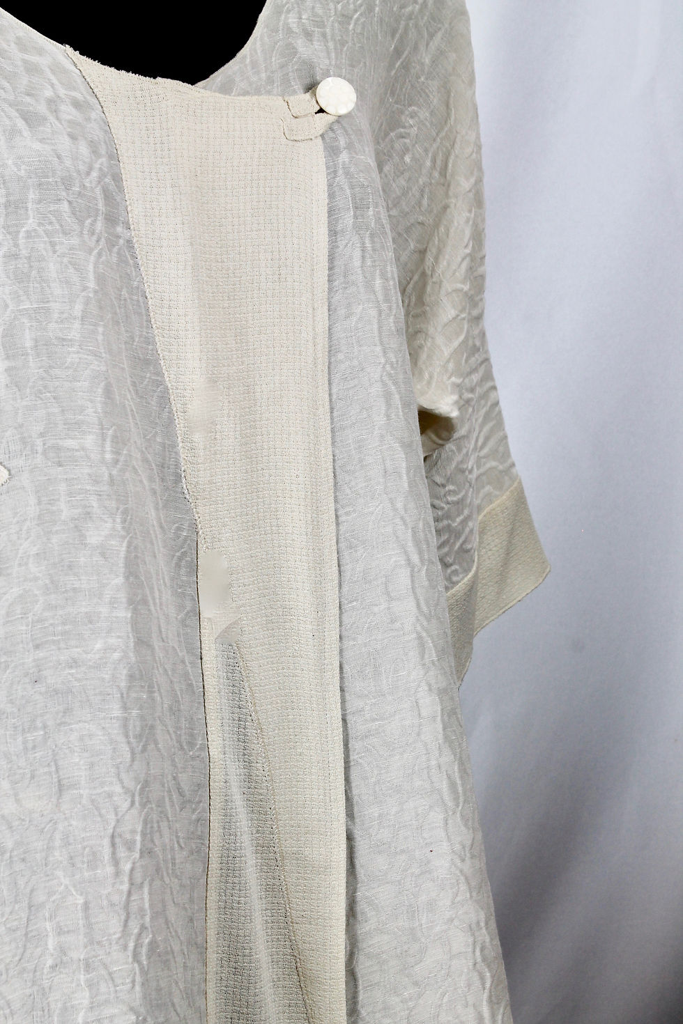 Thumbnail: Ivory Silk Brocade Coat