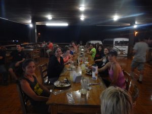 Students eating at local restaraunt