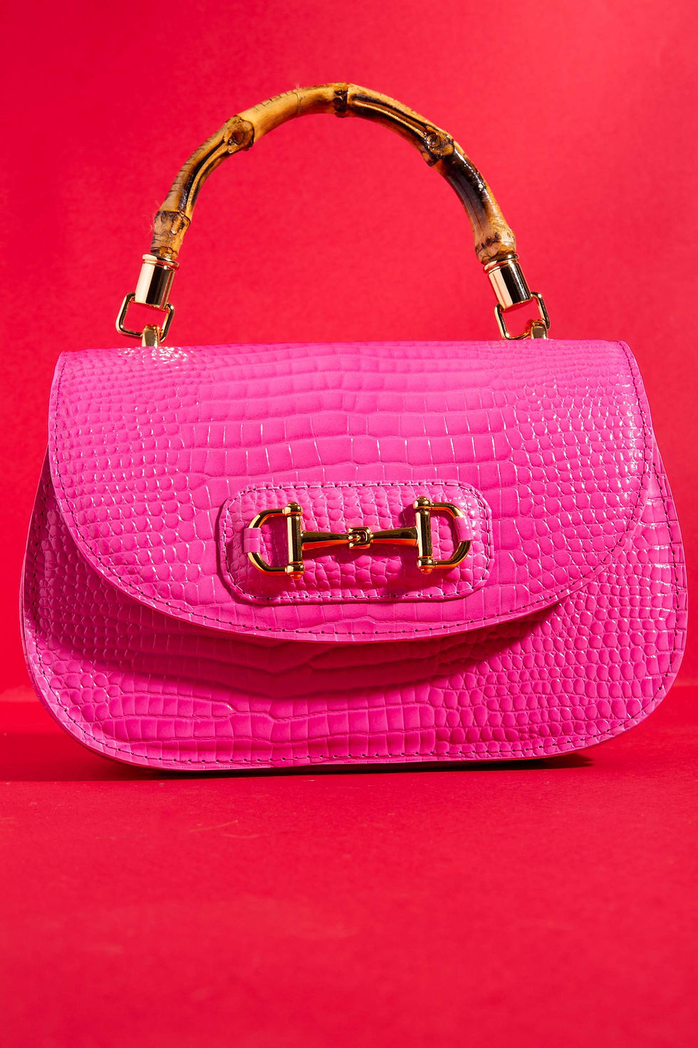 Miniatura: BOLSA CARMEM - CROCO PINK