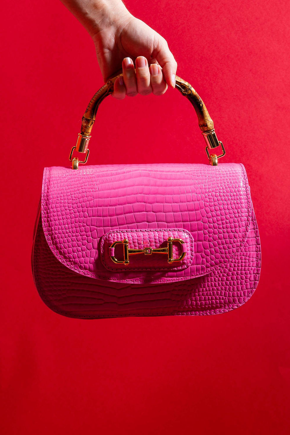 Miniatura: BOLSA CARMEM - CROCO PINK