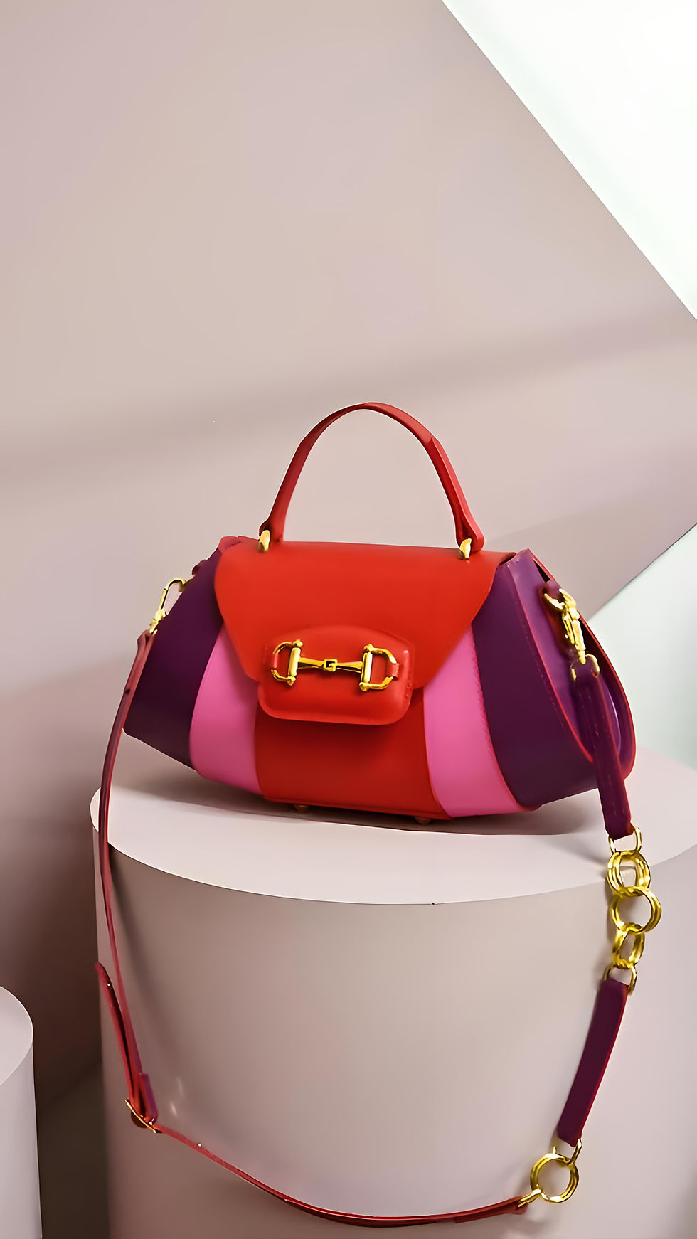 Miniatura: BOLSA ESTELA - tricolor vermelha