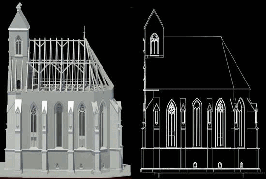 3d church revit model with 2d.jpg