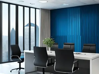 Modern office with a city view, showing how room additions can support Texas business growth without relocating.