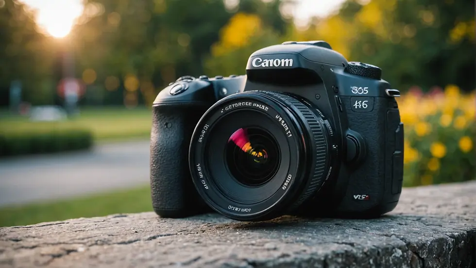camera at outdoor wedding ceremony in maryland 