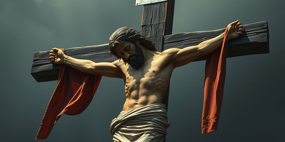 Jesus hanging on the cross