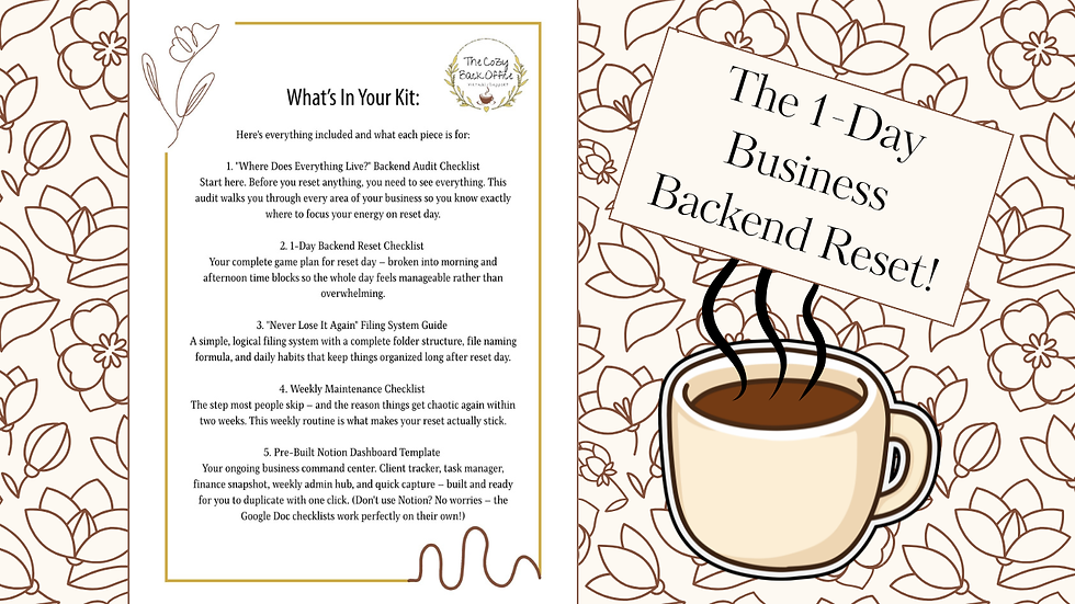 signs your business backend is disorganized the solution: a reset kit