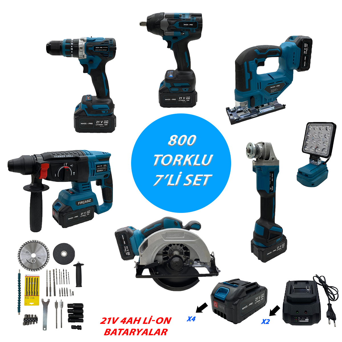 800 TORKLU 7'Lİ SET