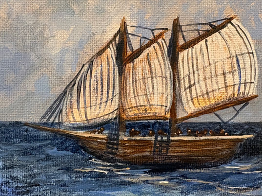 Early 20th century fishing ship