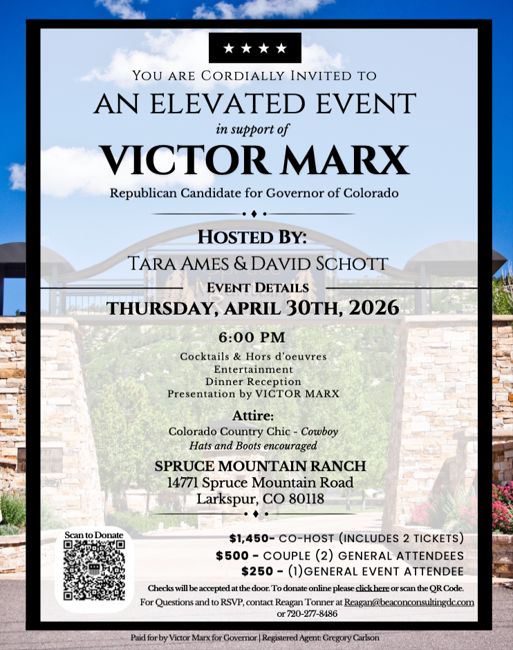 Colorado Fundraising Reception with Victor Marx