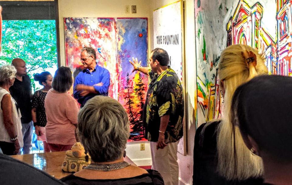 Rex explaining painting