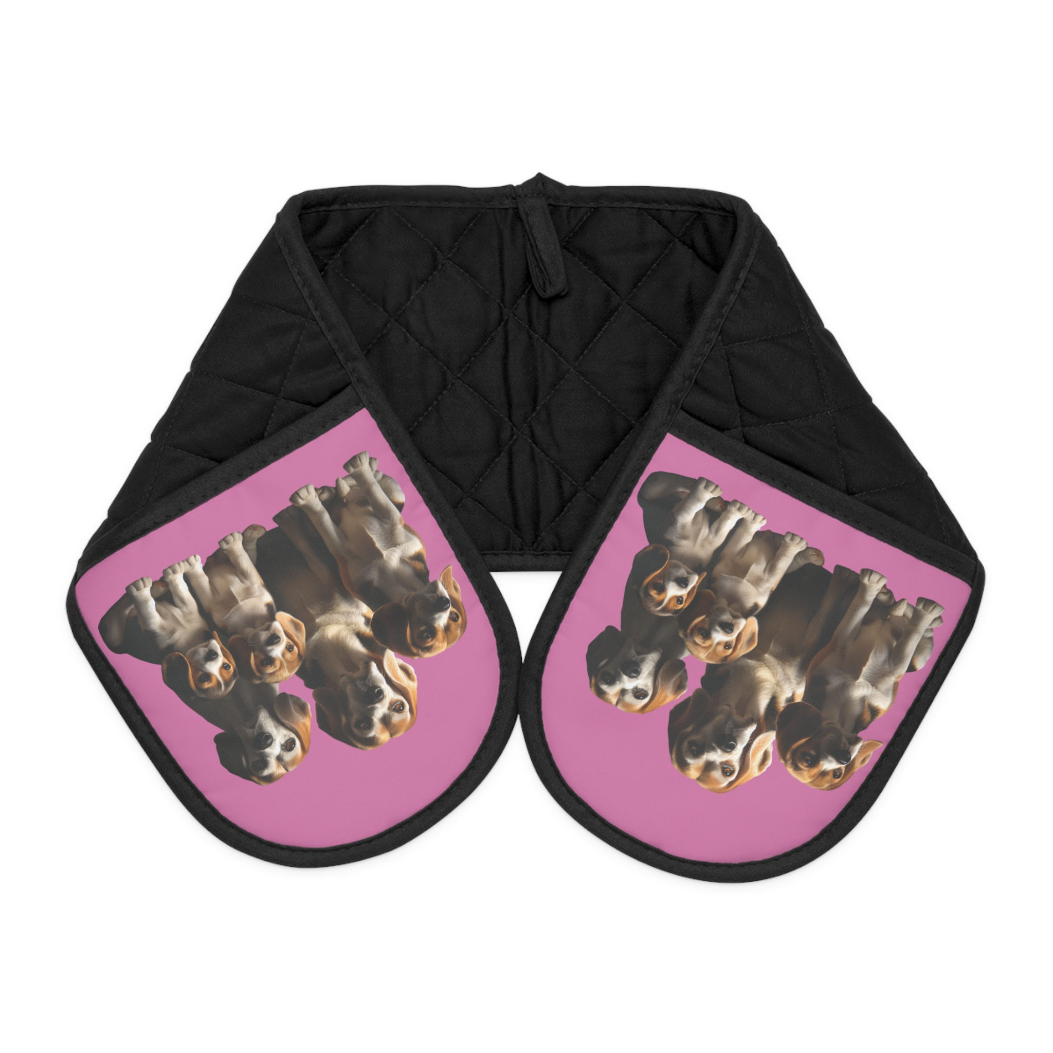 Fun Chef Oven Mitts with Colourful Beagle Design