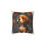 Miniatura: Beagle Autumn Square Pillow - Cozy Dog Decor for Pet Lovers
