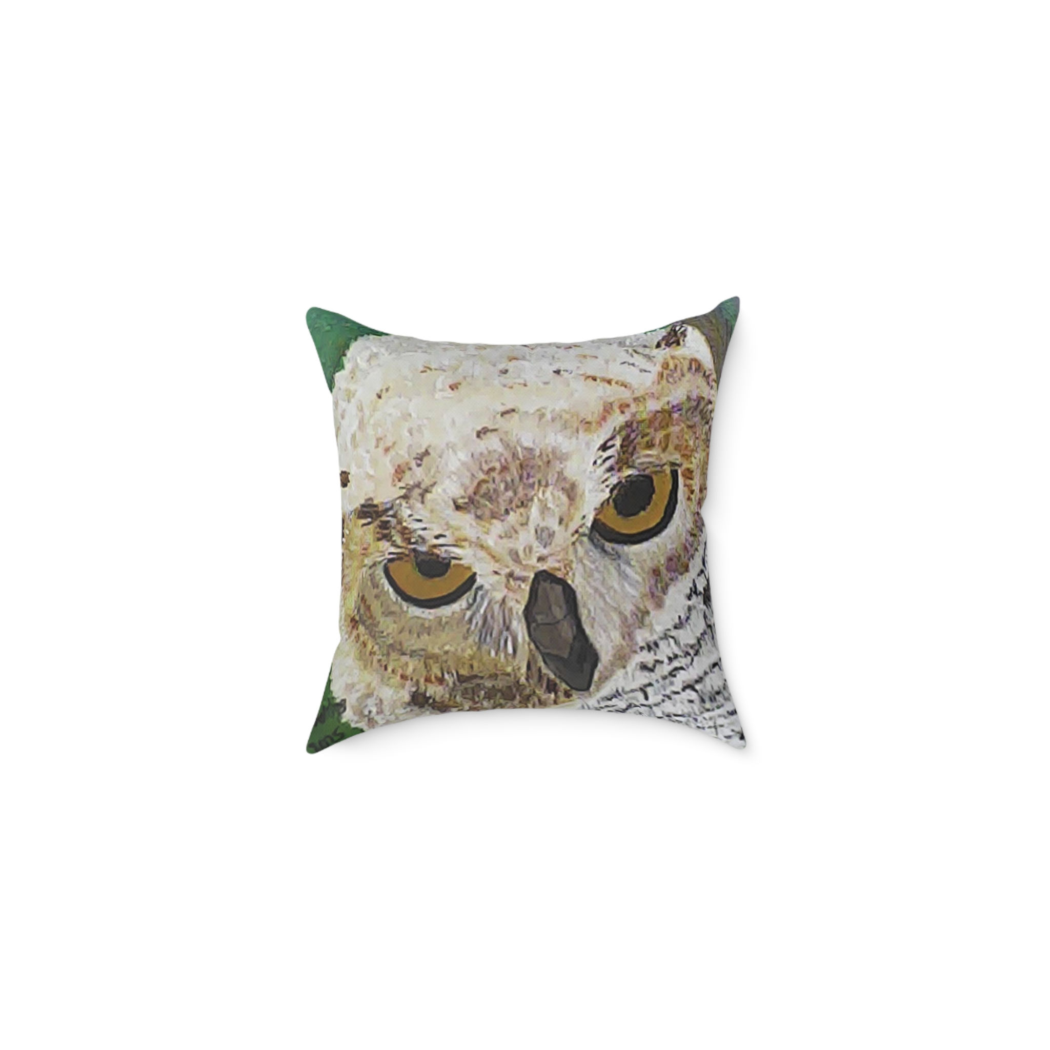 Owl Design Poly Canvas Pillow - Cozy Decor for Nature Lovers