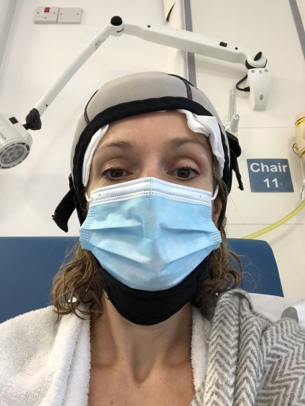 Victoria Bytel undergoing chemotherapy