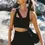 Thumbnail: Move Criss Cross Crop - Black