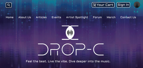 Drop-C - Concept Website Created on Figma