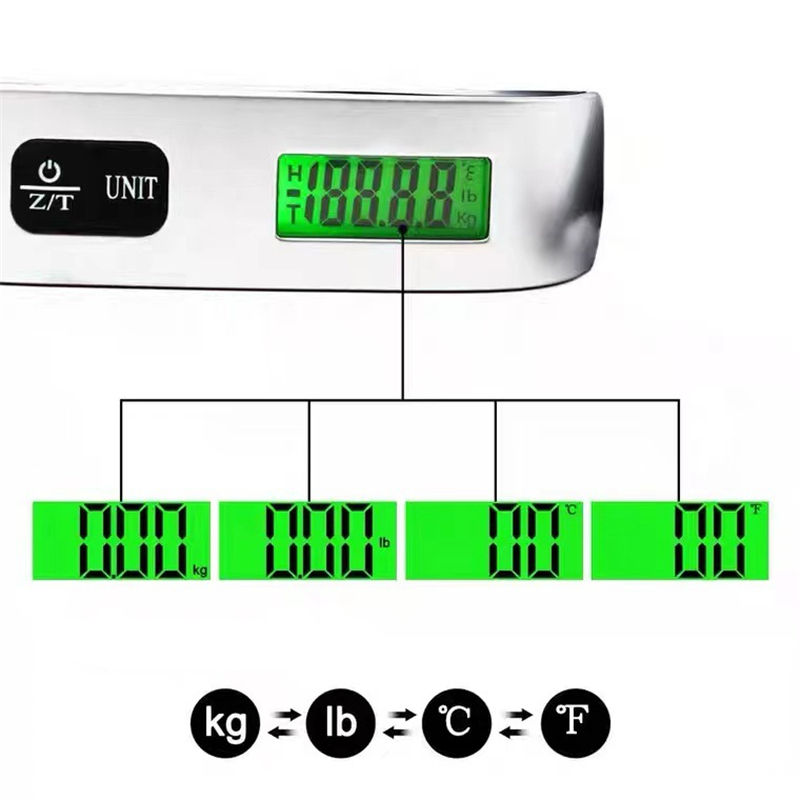 Thumbnail: Portable Scale Digital LCD Display 110lb/50kg Electronic Luggage Hanging Suitcas
