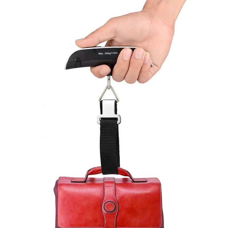 Thumbnail: Portable Scale Digital LCD Display 110lb/50kg Electronic Luggage Hanging Suitcas