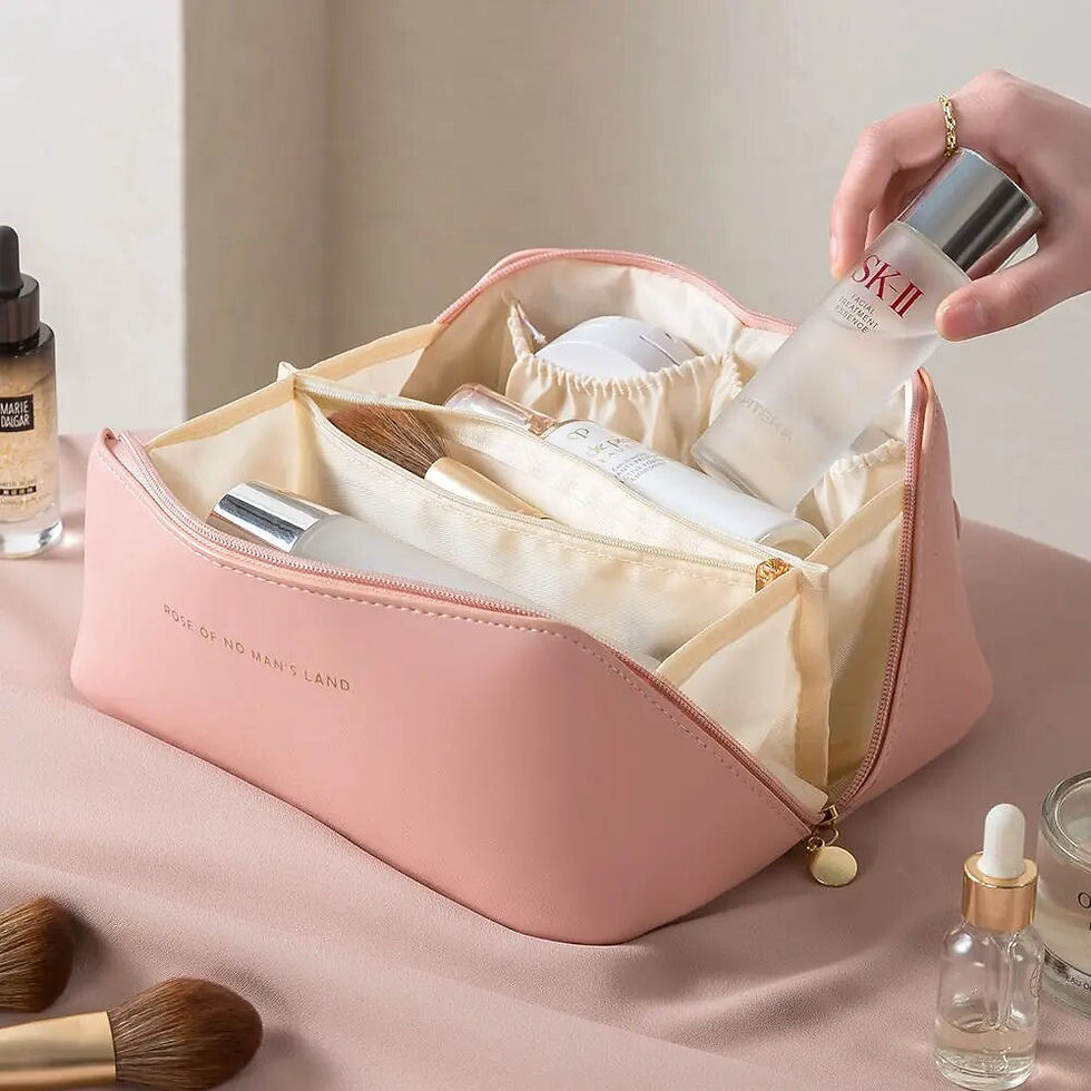 Thumbnail: Makeup Organizer Female Toiletry Kit Bag Make Up Case Storage Pouch Luxury Lady 