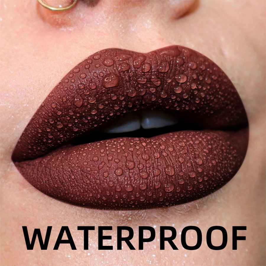 Thumbnail: 19 colors Matte Velvet Lip Gloss Waterproof Liquid Lipstick Nude Black Lips tint