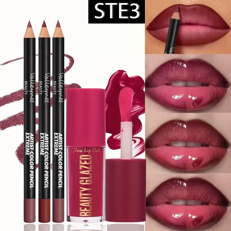 Thumbnail: 4pcs Lip Kit Set-3pcs Lip Liner+1pc Lip Glaze, Waterproof&Long-Lasting Matte Eff